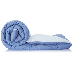 Amazon Brand - Solimo Microfibre Reversible Comforter, Single (Stone Blue & Silver Grey, 300GSM)