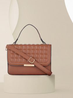 Fastrack Brown Solid Satchel