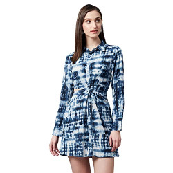 RARE Women's Crepe A-Line Above The Knee Dress (EP7089_Multi_XS) Multicolour