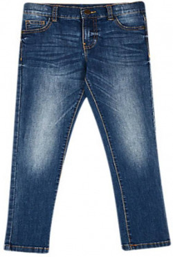 Boys Skinny Mid Rise Blue Jeans