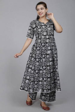 Women Pure Cotton Kurta Palazzo Set