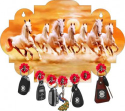 Urban handicrafts 7 Horse beautiful Wooden Key holder 