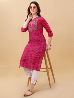 Women Cotton Rayon Kurta Pant Set