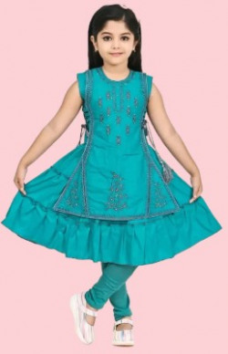 ADSK FASHION Girls Party(Festive) Dress Legging(Dark Green)
