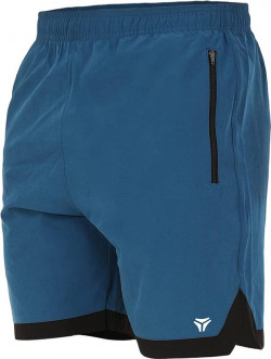 Solid Men Blue Running Shorts