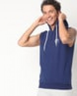Hooded Sleeveless Sweatshirt with Slip Pockets