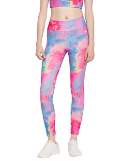 Clovia Women's Snug Fit High-Rise Active Tights (AB0042D22_Pink_S)