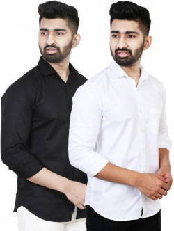 Men Regular Collar Casual Shirt(Pack of 2)