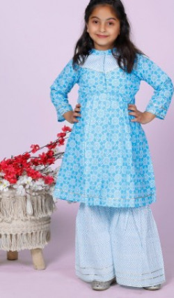 Little Dreams Girls Festive & Party Dhoti & Kurta Set