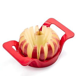 FLOSSYMART Apple Slicer, Corer, Cutter, Divider with 8 Stainless Steel Sharp Blades,Premium Dainty Gadget for Apples and More, Green (Model-2)