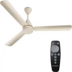 Crompton Energion Hyperjet 5 Star 1200 mm BLDC Motor with Remote 3 Blade Ceiling Fan(Ivory, Pack of 1)