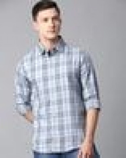 Checked Spread-Collar Shirt