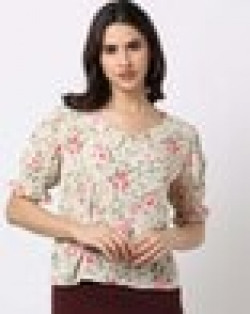 Floral Print V-Neck Top