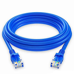 Technotech Cat6 Ethernet Lan Patch Cable 2 Meter | High Speed 10 Gbps | Bandwidth 550Mhz | Gold-Plated RJ45 - Blue