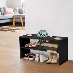 Callas Engineered Wood Premium Shoe Rack/Multipurpose Storage Rack|Shoe Stand For Home|Multi-Purpose Shoe Racks|Home Organizer|Furniture|Home Storage&Organization (Sr-03-Brown|2 Shelves)