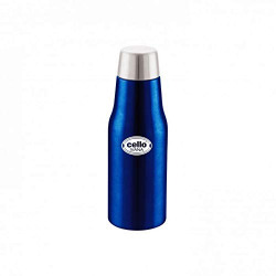 Cello Ivana Stainless Steel Double Walled Water Bottle, Hot and Cold, 750ml, 1 Unit, Blue