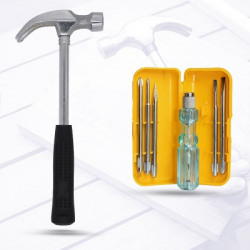 Hillgrove HGCM193M1 High Quality Durable Claw Hammer with 5in1 Combination Screwdriver Curved Claw Hammer(0.67 kg)