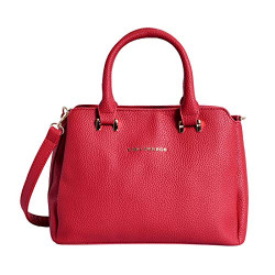 Lino Perros Red Faux Leather Handbag