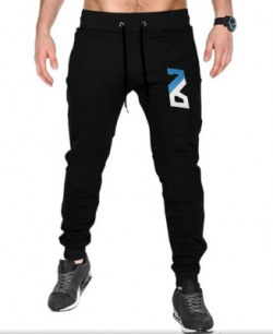 BHARATH FASHION Solid Men Black Track Pants