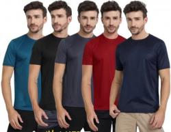 METRONAUT Solid Men Round Neck Multicolor T-Shirt