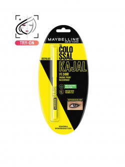 Maybelline New York Smudge Proof Colossal Kajal with Aloe Vera- Deep Black