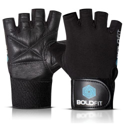Boldfit Gym Gloves for Men & Women with Wrist Support Accessories for Weightlifting, Training, Exercise, Cycling Gloves, Bike Sports Gloves- Warrior -M