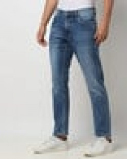 Mid-Wash Slim Fit Jeans