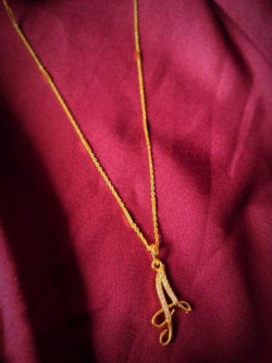 JEWEL WORLD Gold-Plated Letter A Necklace