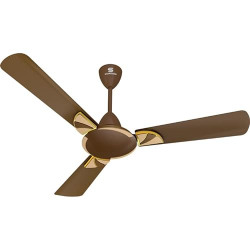 Standard Folium ES 1200mm High Speed Dust Resistant Ceiling Fan | Energy Efficient, Star Rated | 2 Year Warranty | Metallic Finish (Brown-Beige, Pack of 1)
