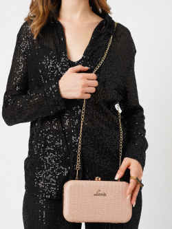 Lavie Sparkle Framed Women Rose Pink Clutch