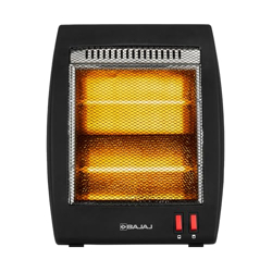 Bajaj RHX-2 Halogen Heater|2 Heat Settings-400W/800 Watts|Noiseless Operation|Duraelement With 1-Yr Heating Element Warranty |Convection Room Heater For Winter|2-Yr Warranty |Black