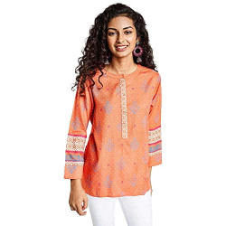 global desi Women's Regular fit Top (FW20GD057TPRYSCORALXS_Coral X-Small)