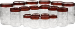 MILTON Plastic Grocery Container  - 270 ml, 665 ml, 1240 ml(Pack of 18, Brown)
