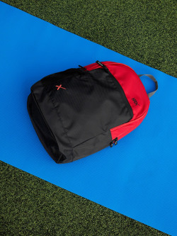 HRX by Hrithik Roshan Unisex Black & Red Colourblocked Lifestyle Backpack