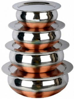 RBGIIT Pack of 8 Copper Handi Set 