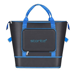 Storite Nylon 52 Cm Imported Foldable Travel Duffle Bag for Women with Expandable Shoe Compartment, Lightweight Waterproof Carry Weekender Overnight Duffel Luggage Bag (Grey,52 x 43 x 20 Cm)