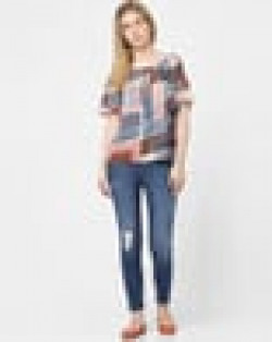 Queen Striped Top with Flutter Sleeves