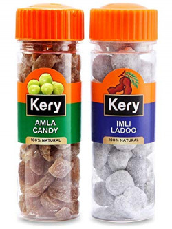 Kery Amla Candy & Imli Ladoo Mouthfreshener, 2 Bottles, 245g (Ram Ladoo Mukhwas)