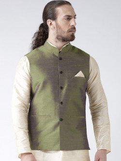 Deyann Men Green Nehru Jacket