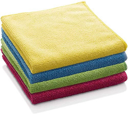 TECHNOVIBES Microfiber Cloth - 2 pcs - 40x40 cms - 350 GSM Multi-Color - Thick Lint & Streak-Free Multipurpose Cloths (Pack of 2)