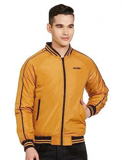 The Indian Garage Co Men's Slim Fit Jacket (0521-JKT-48-04_Yellow M)