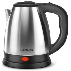 Longway Kestro 1.5 Ltr Electric Kettle with Stainless Steel Body for Boiling, Making Tea, Coffee, Soup, Etc (1500 W, Silver)