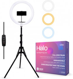 Kreo Halo 12 Inch Ring Light With Tripod, Reels Set, 3 Modes, Video Maker Ring Flash(White)