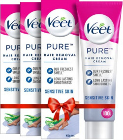 Veet Pure Hair Removal - Sensitive Skin Cream(300 g, Set of 3)