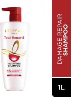L'Oral Paris Total Repair 5 Shampoo|For Damaged Hair with Pro-Keratin & Ceramide(1 L)