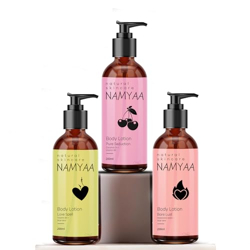 Namyaa Nourishing Body Lotion|With Long Lasting Fragrance|Made with Natural Ingredients |For Dry Skin|Gives Glowing And Ultra Soft Skin| Pack of 3(Aloe Vera, Coconut Oil)