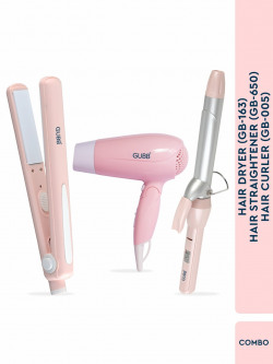 GUBB 3-in-1 Hair Dryer -  Straightener - Hair Curler Combo