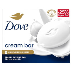 Dove Cream Bathing Beauty Bar with 1/4 Moisturising Cream For Soft, Smooth, Glowing Skin, 125 g (...