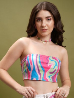 Tokyo Talkies Casual Printed Women Multicolor Top