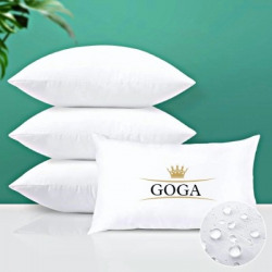 ERANC LUXURY Cotton Solid Sleeping Pillow Pack of 4(White)